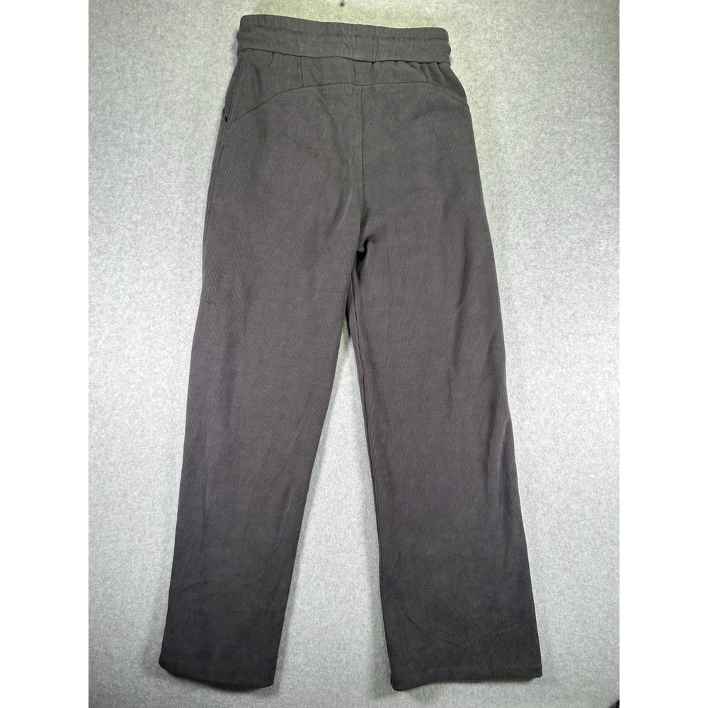 ZE.doumei Sweatpants Womens Small Gray Ribbed Knit High Rise Drawstring Pockets - Picture 7 of 8